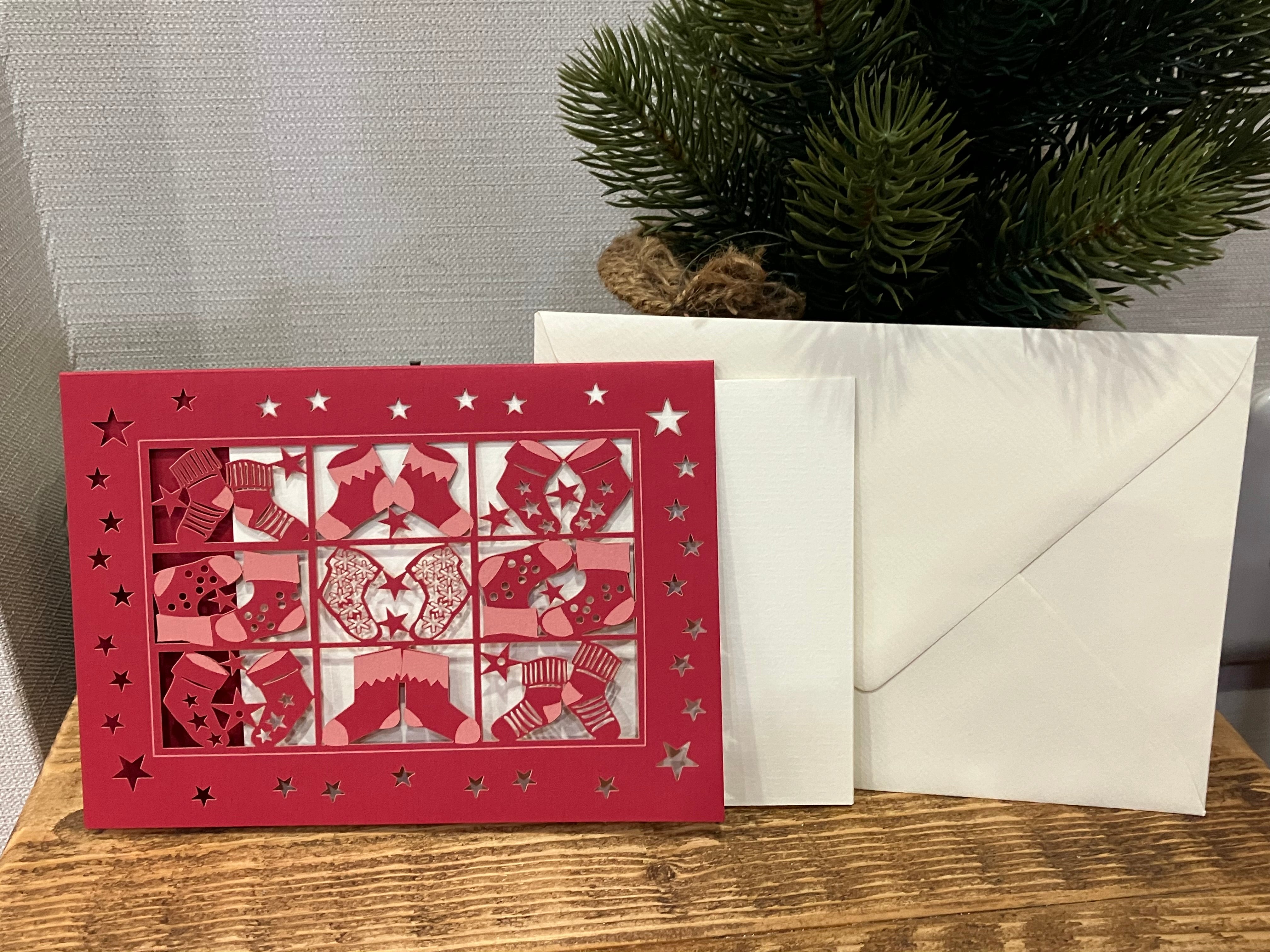 クリスマスカード 切り絵 – KoKoRo